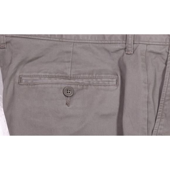 J. Crew 770 Straight Taupe Gray Cotton Stretch Flat Front Chino Pants 36x32 - Picture 3 of 8